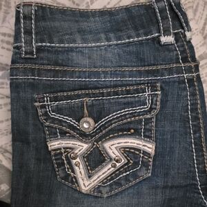 Hydraulic Women's Dark Blue Bootcut Jeans with Embellished Back Pocket